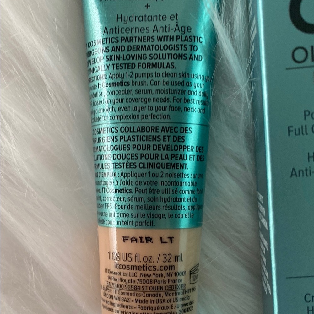 New IT Cosmetics Cream Foundation Full Coverage SPF 40 Fair light - Picture 3 of 10